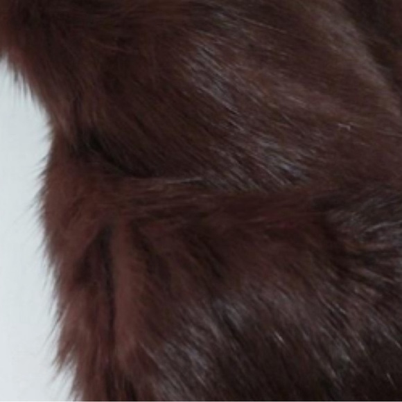 Brown mink long real fur coat - Picture 9 of 10